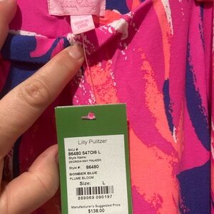 Lilly Pulitzer Pink and Blue Palazzo Pants